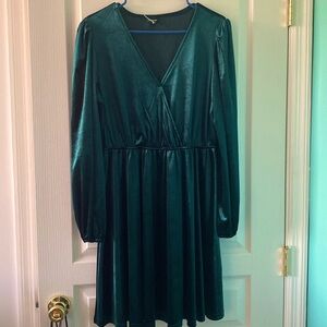 SHEIN velvet green dress